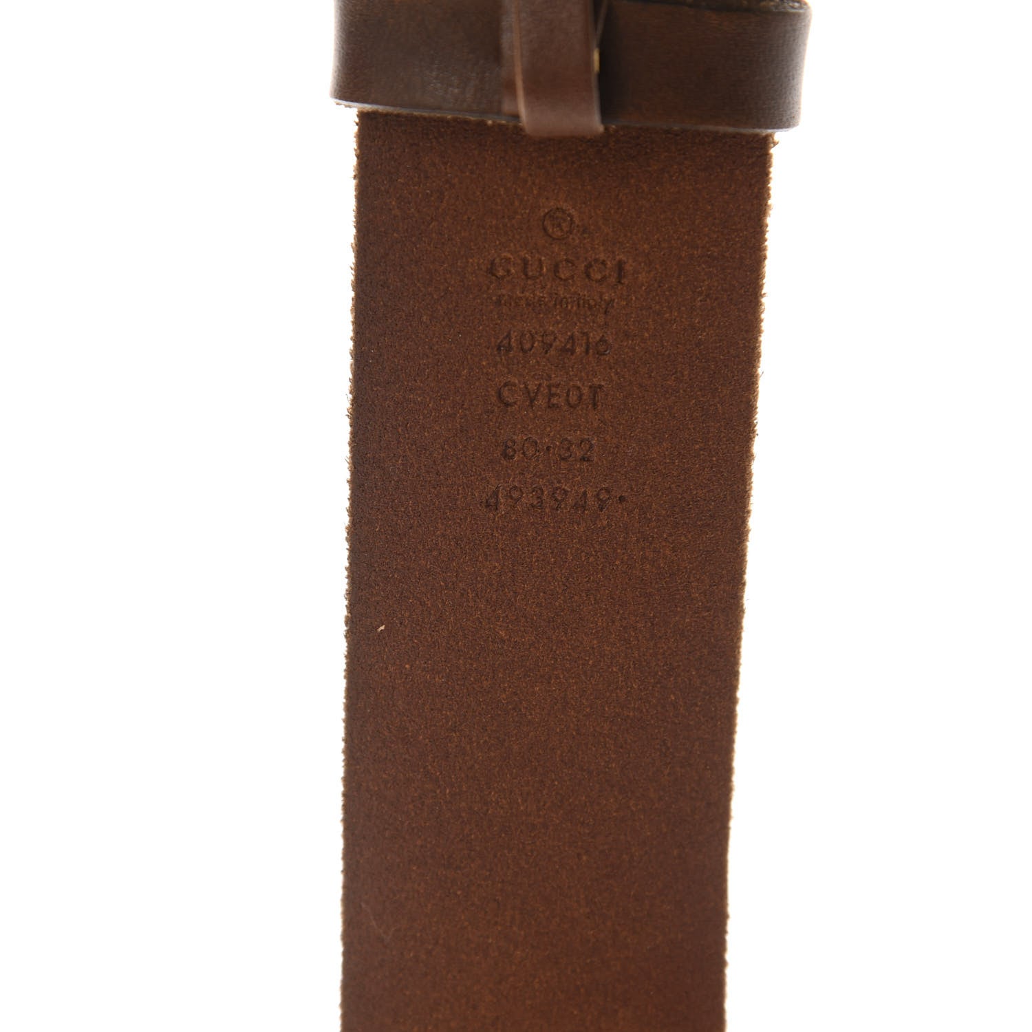 Gucci Faded Calfskin Double G 40mm Belt 80 32 Cuir 3 of 3