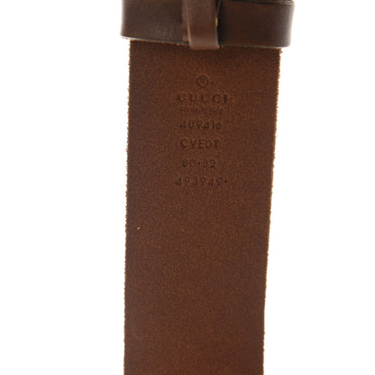 Gucci Faded Calfskin Double G 40mm Belt 80 32 Cuir 3 of 3