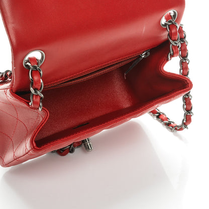 Chanel Lambskin Quilted Mini Square Flap Red 5 of 8