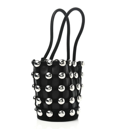 Alexander Wang Calfskin Crystal Embellished Roxy Mini Bucket Bag Black 2 of 4