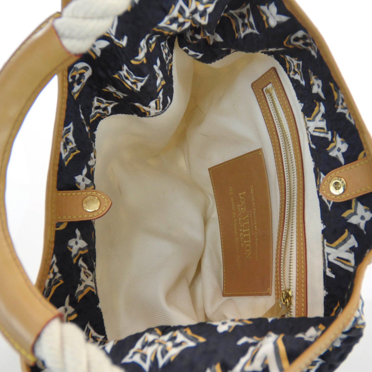Canvas Monogram Cruise Bulles MM Navy