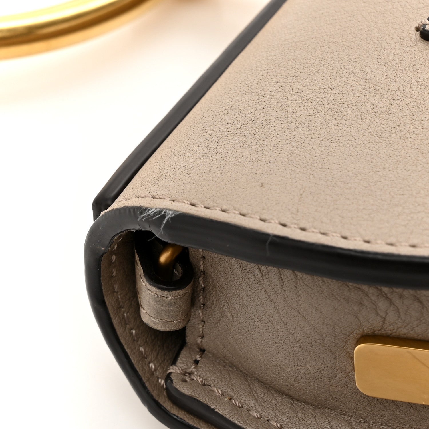Chloe Calfskin Small Nile Bracelet Minaudiere Bag Motty Grey 12 of 13