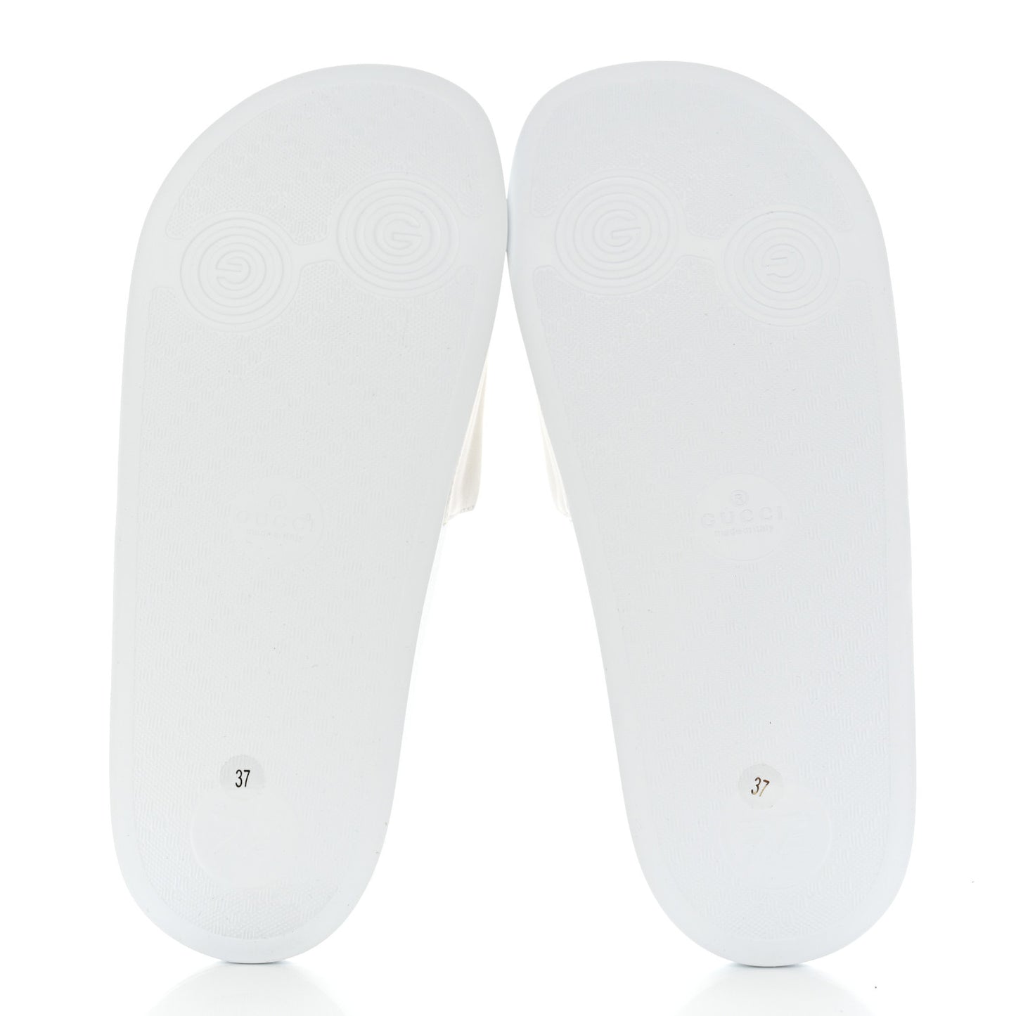 Nappa Interlocking G Cat Womens Pursuit Slide Sandals 37 Great White