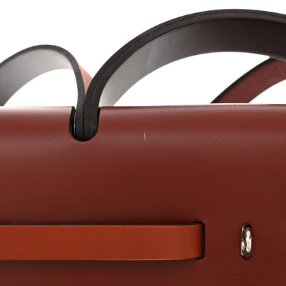 Hermes Military Toile Vache Hunter Herbag Zip 39 PM Chocolate Rouge Sellier Rouge H Cuivre 14 of 16