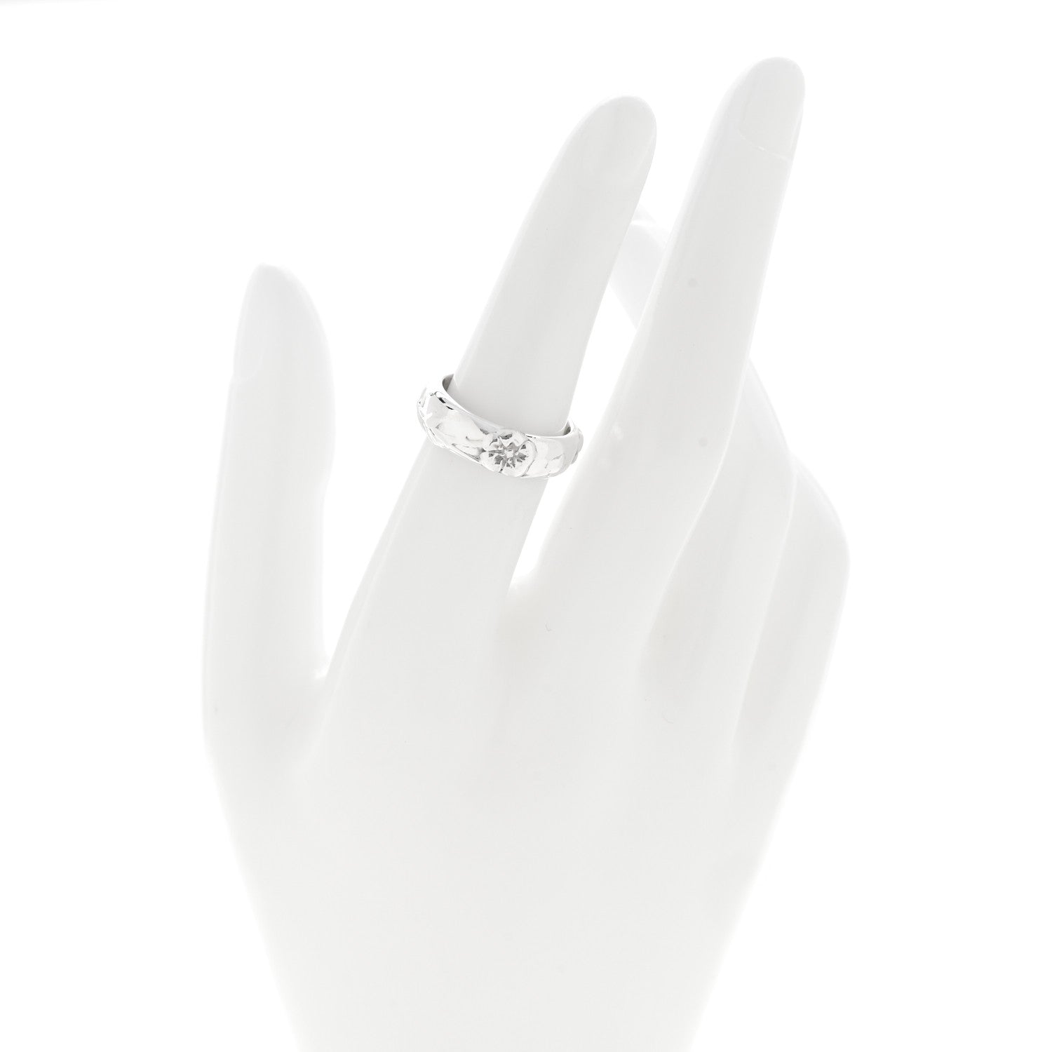 Tiffany Sterling Silver Nature Rose Ring 52 6 2 of 5