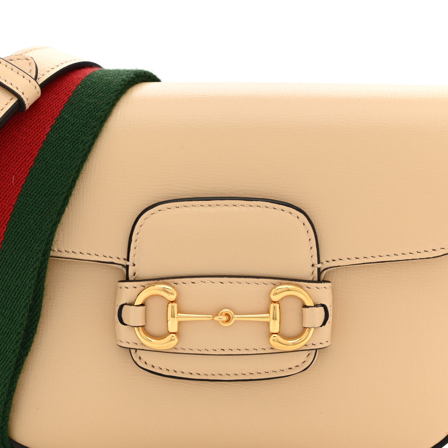 Azalea Calfskin Web Mini Horsebit 1955 Shoulder Bag Bubble Tea