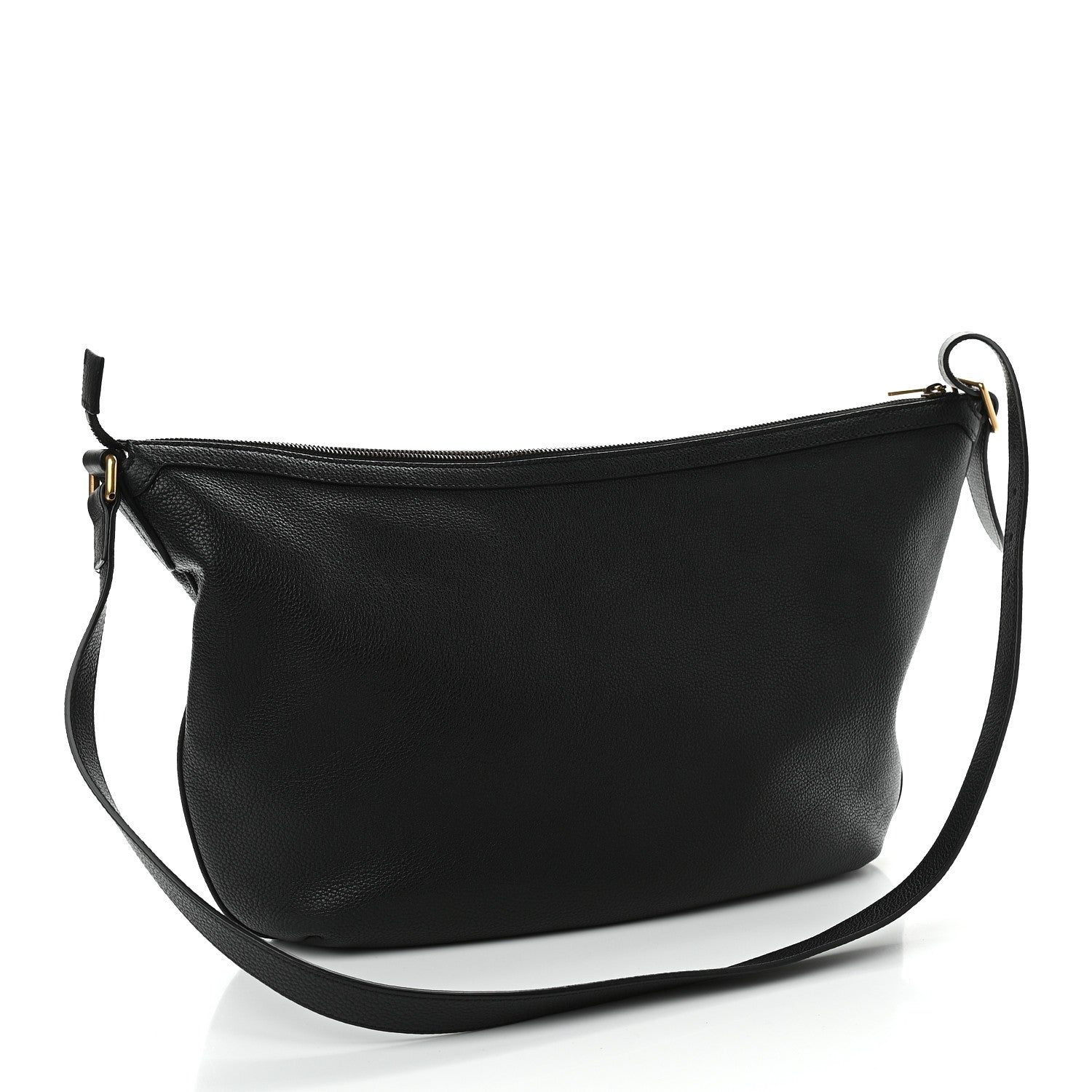Gucci Grained Calfskin Logo Half Moon Hobo Black 3 of 9