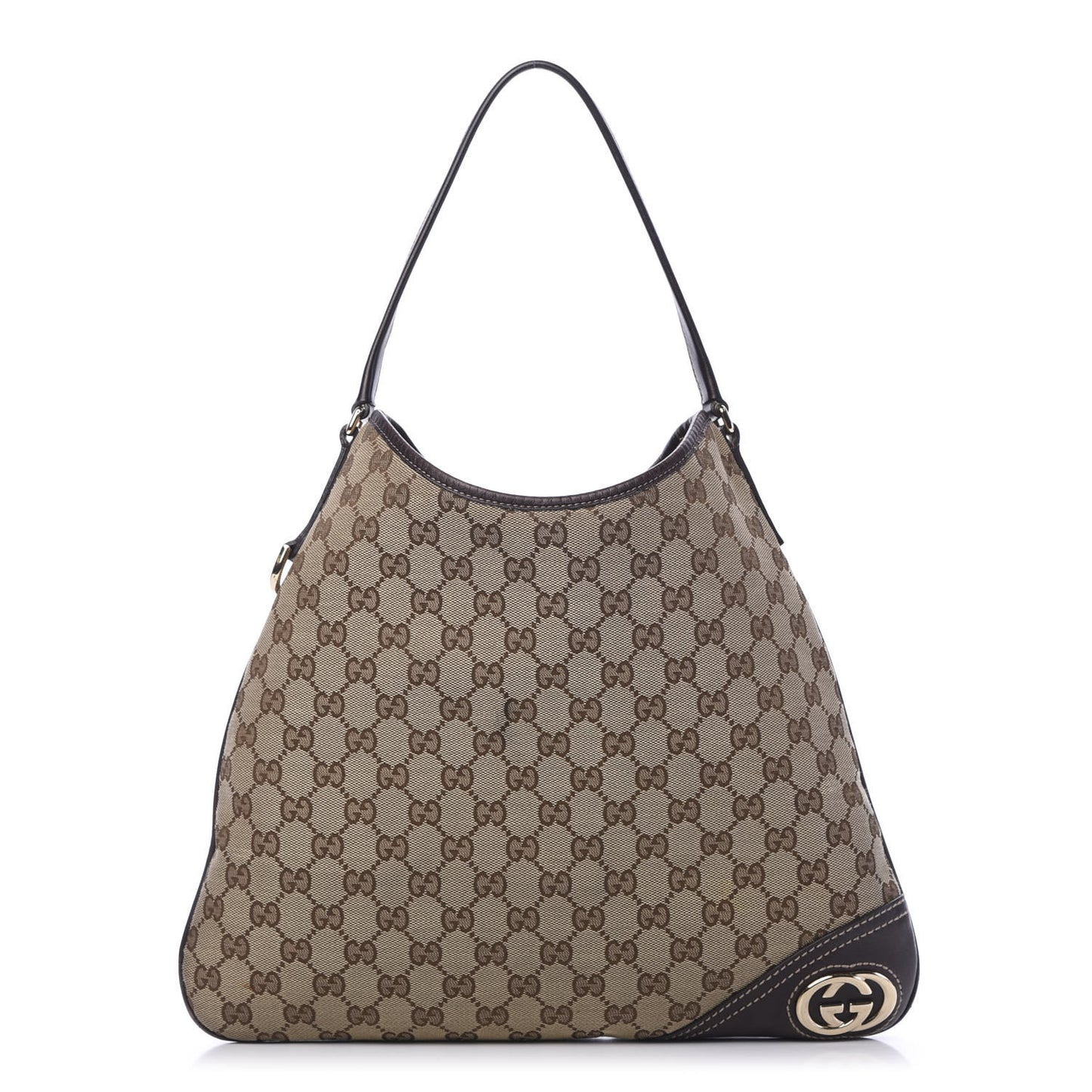 Monogram Medium New Britt Hobo Dark Brown