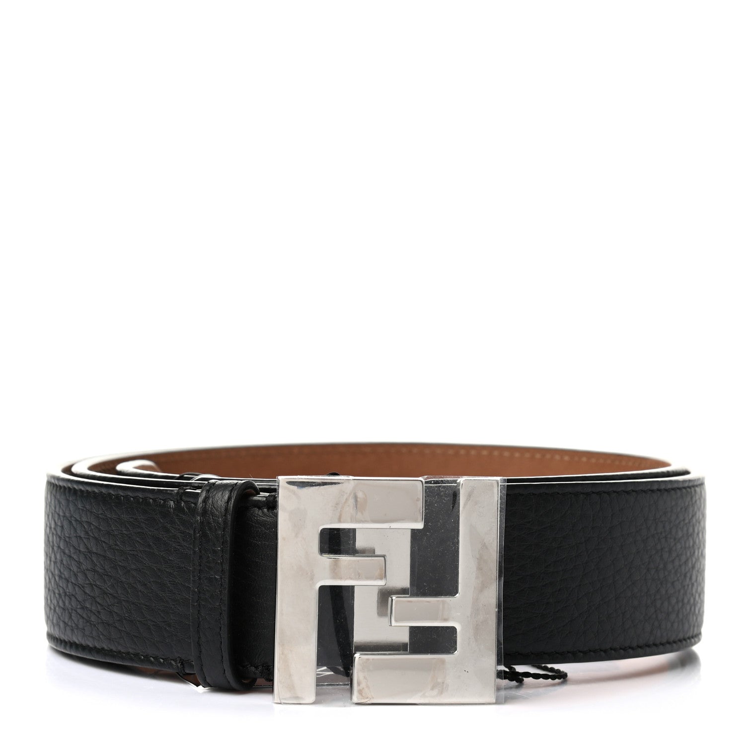 Fendi Cuoio Romano FF Buckle Belt 95 38 Black 1 of 5
