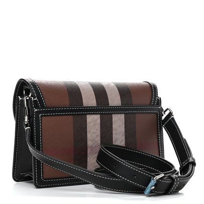 Burberry E-Canvas Giant Check Oscar Crossbody Dark Birch 3 of 9