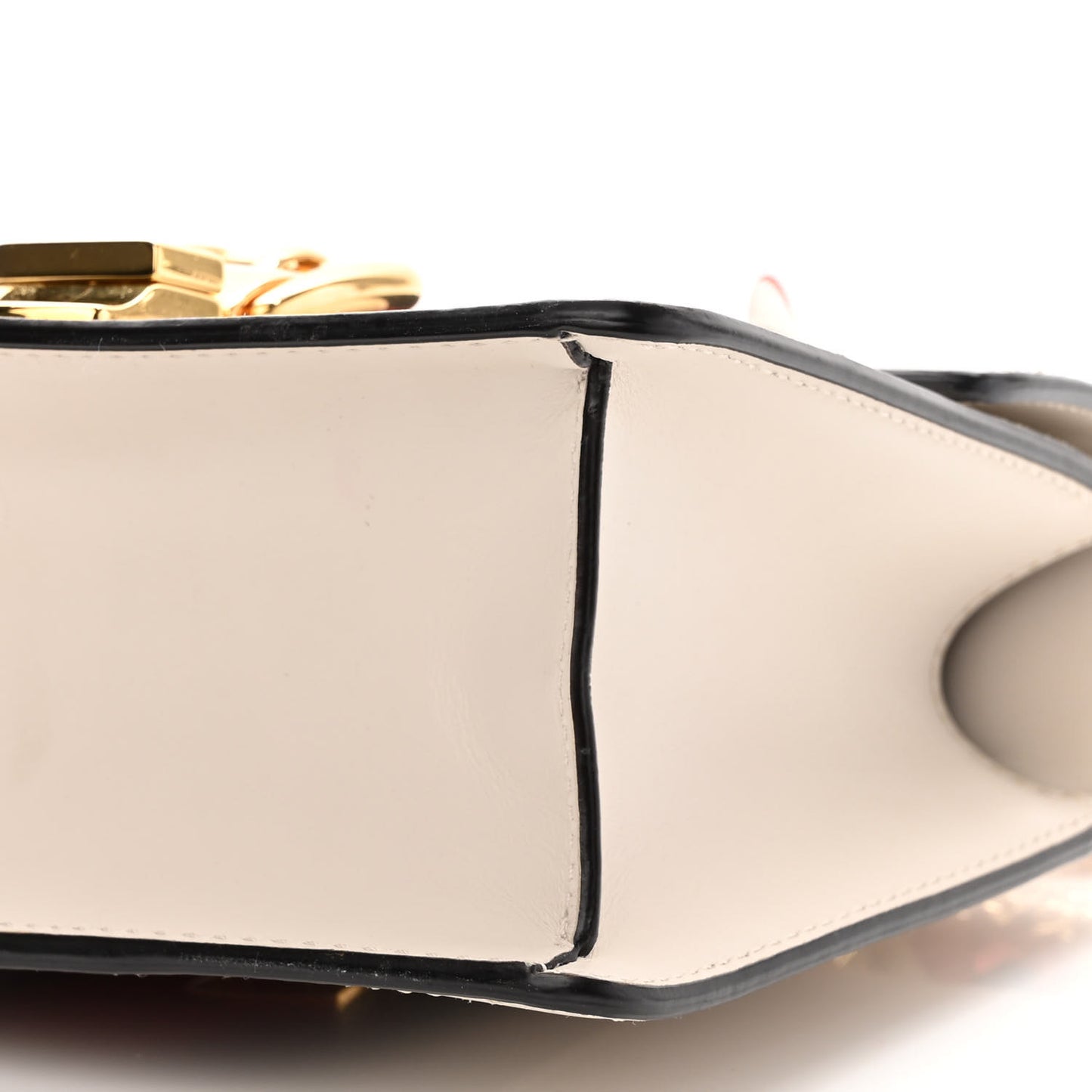 Calfskin Mini Sylvie Chain Shoulder Bag White