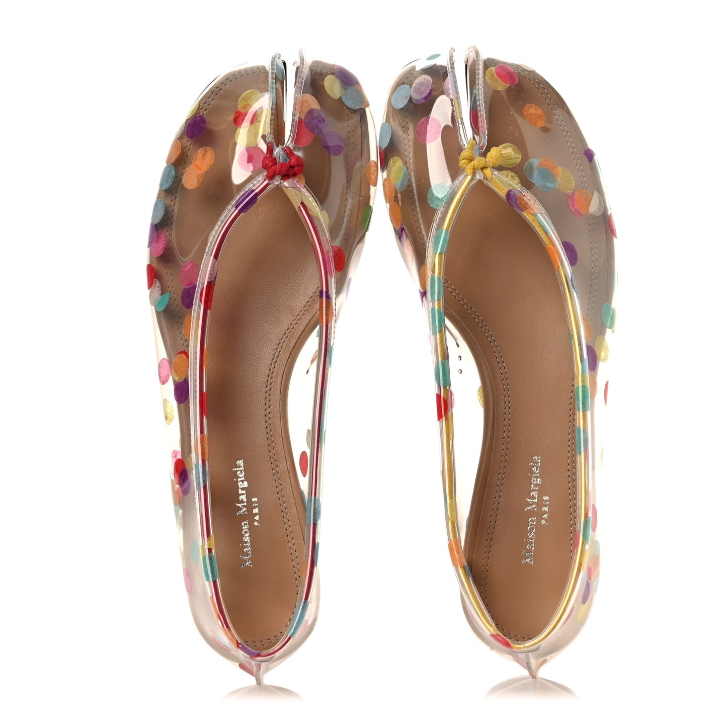 PVC Confetti Printed Tabi Ballerina Flats 35 Multicolor