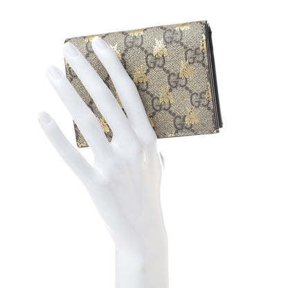 Gucci GG Supreme Monogram Bee Print Card Case 2 of 7