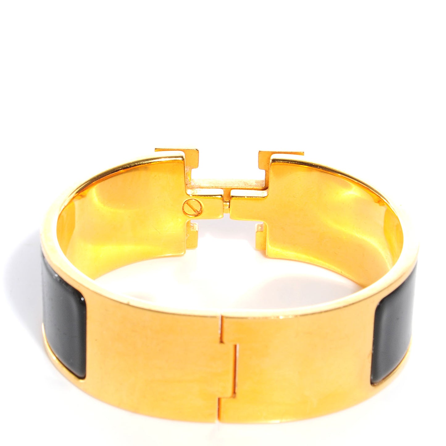 Enamel Wide Clic Clac H Bracelet PM Black