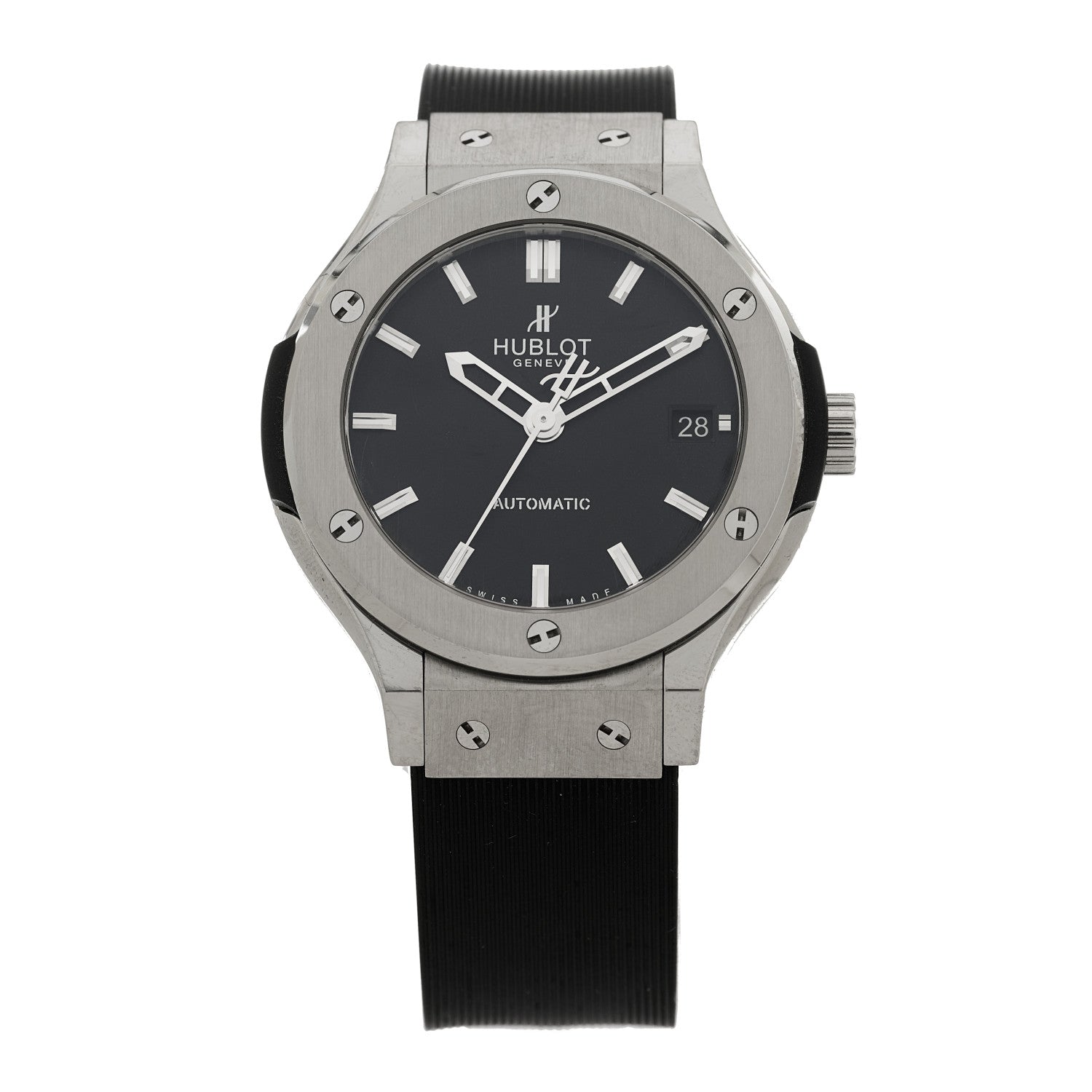 Hublot Titanium Rubber 38mm Classic Fusion Automatic Watch Black 565.NX.1470.RX.1204 1 of 5