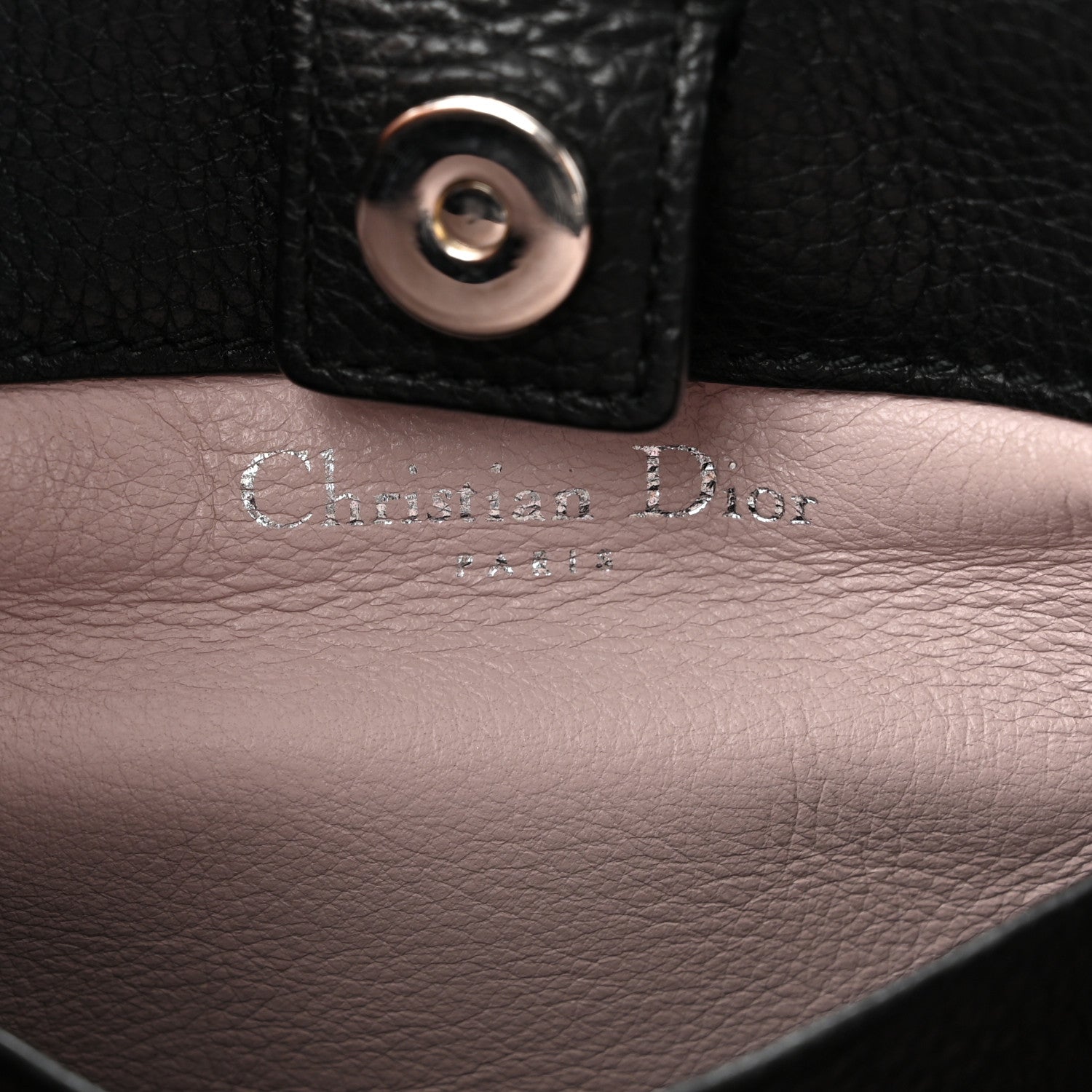 Christian Dior Grained Calfskin Small Open Bar Tote Black 6 of 11