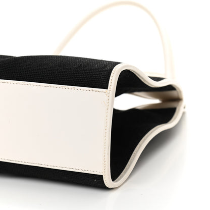 Gucci Canvas Bardot Shoulder Bag White Black 10 of 13