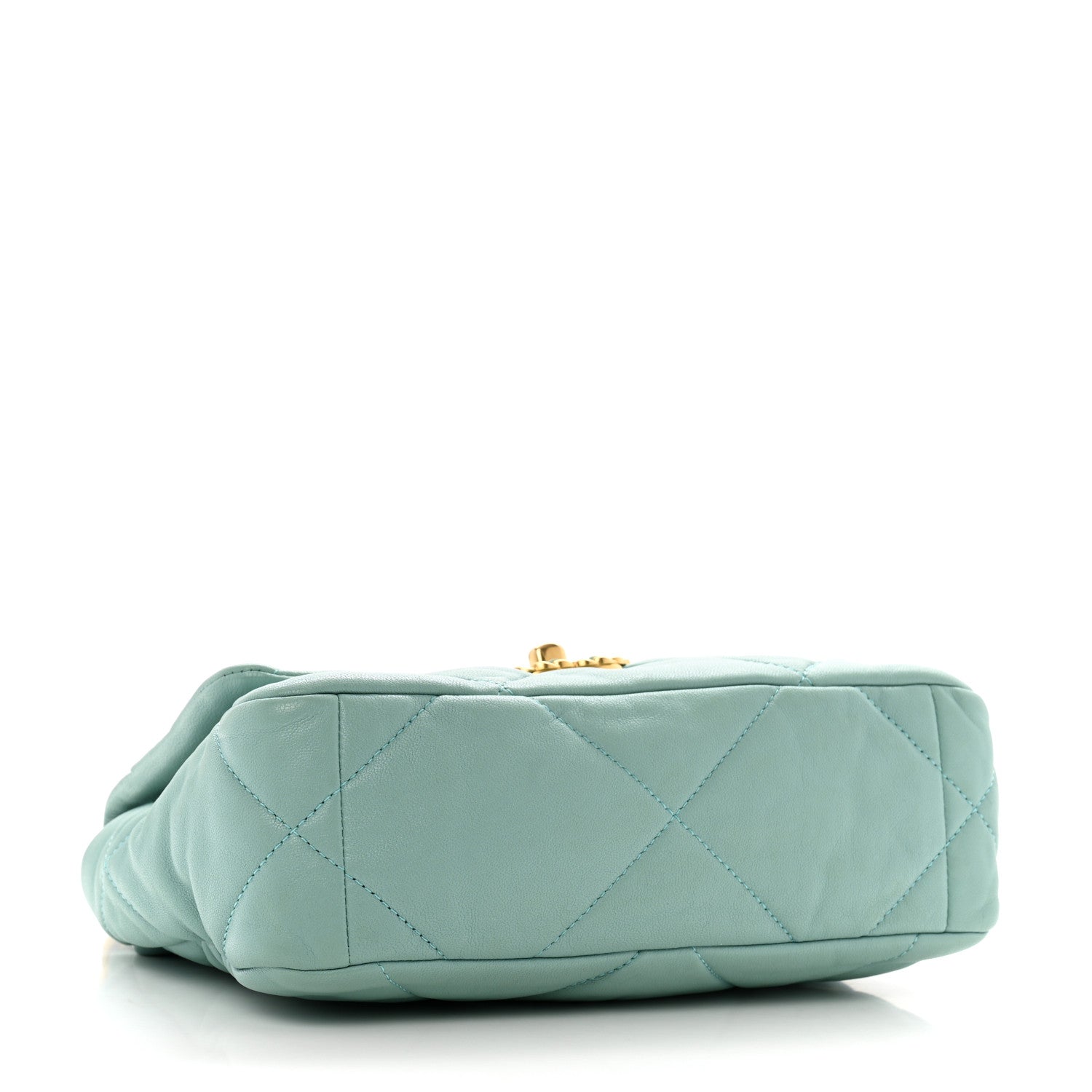 Chanel Goatskin Quilted Medium Chanel 19 Flap Light Blue 4 of 11