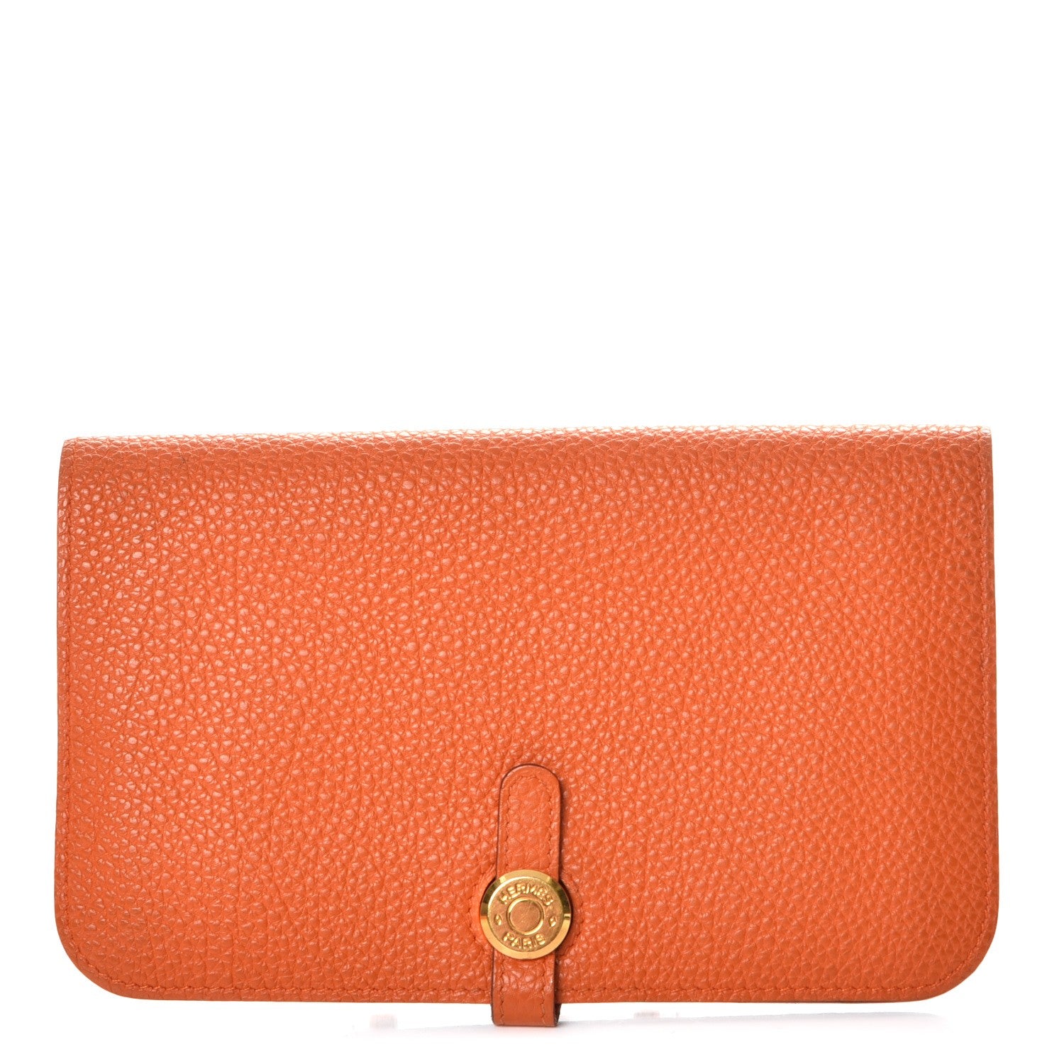 Hermes Togo Dogon Duo Wallet Orange 1 of 10