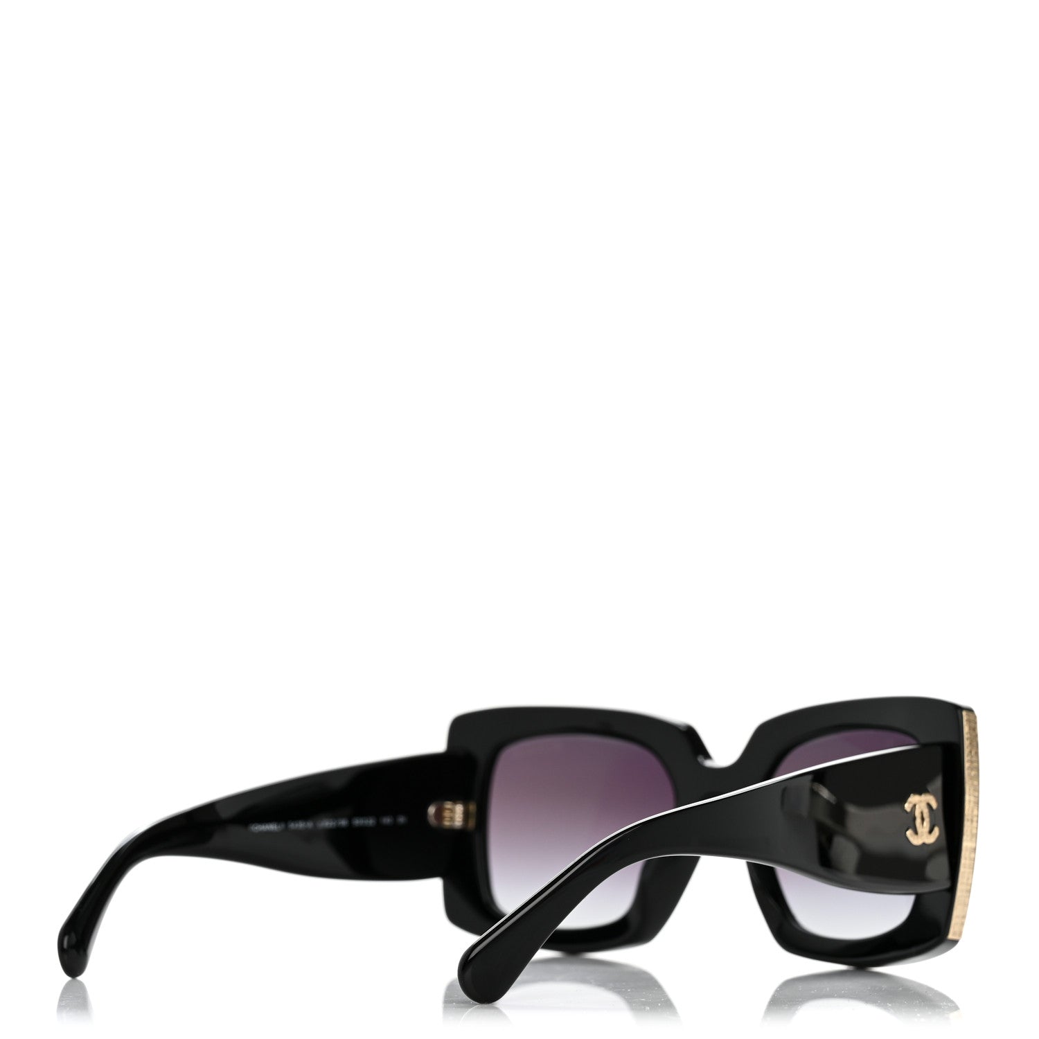 Chanel Acetate Rectangle Sunglasses 5435 Black 4 of 7