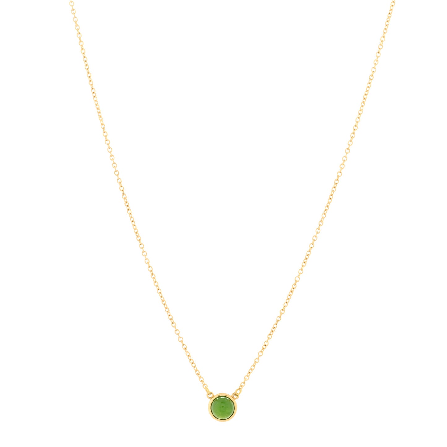 18K Yellow Gold Jade Elsa Peretti Color By The Yard Pendant Necklace