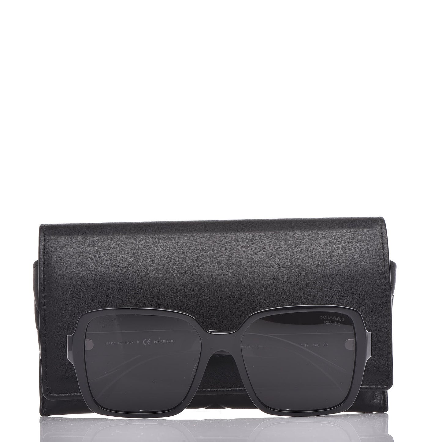 Acetate Polarized Square Sunglasses 5408 Black