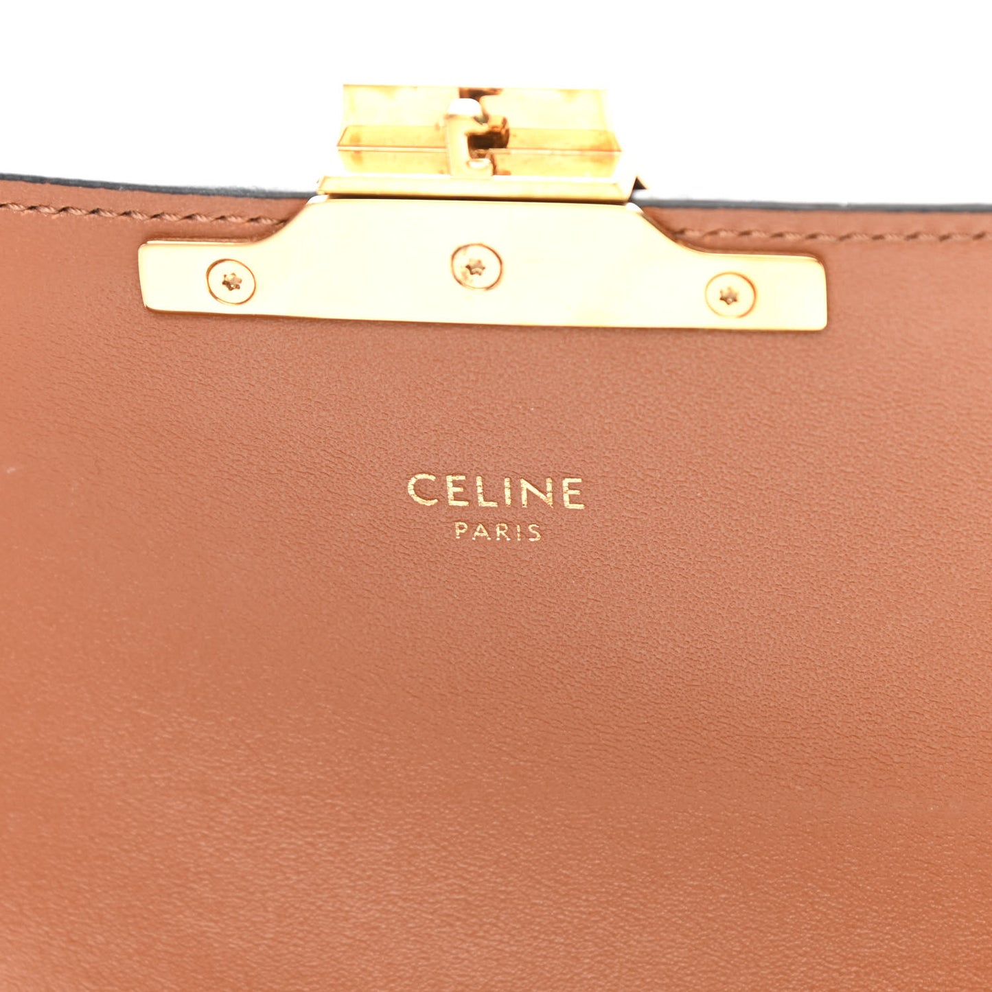 Triomphe Canvas Chain Shoulder Bag Tan