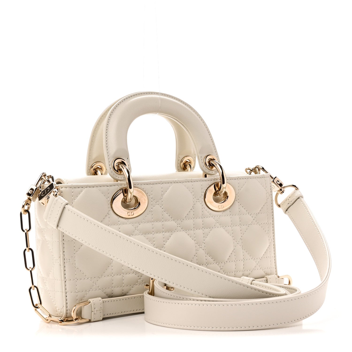 Christian Dior Lambskin Cannage Small Lady D-Joy Latte 3 of 10