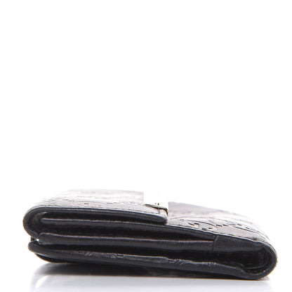 Gucci Guccissima Metal Bar French Flap Wallet Black 8 of 12