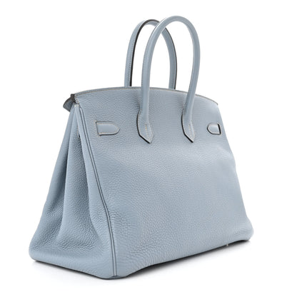 Hermes Togo Birkin 35 Bleu Lin 3 of 11