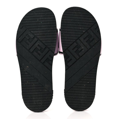 Fendi X JOSHUA VIDES Roma Calfskin Fussbetts Slide Sandals 41 Pink Xiloph White Black 5 of 9