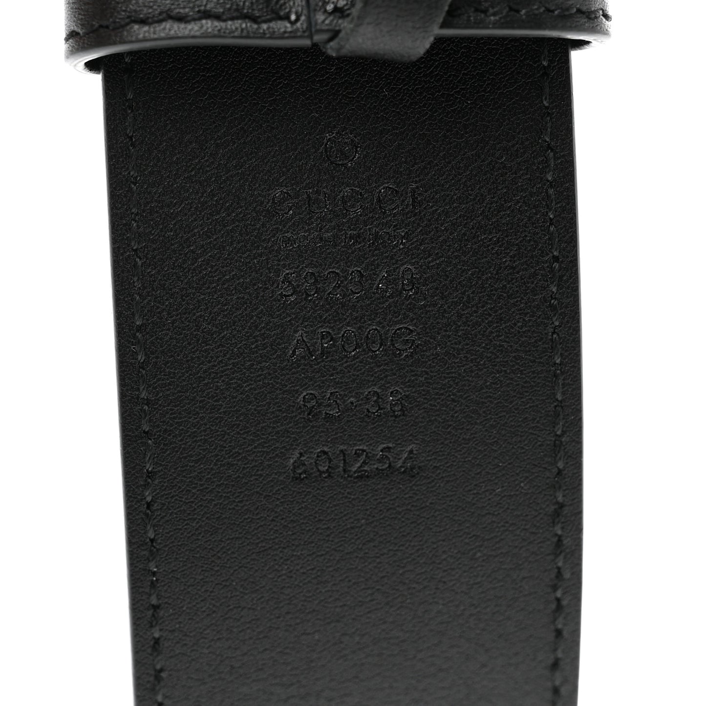 Moon Calfskin Scales Double G 40mm Belt 95 38 Black
