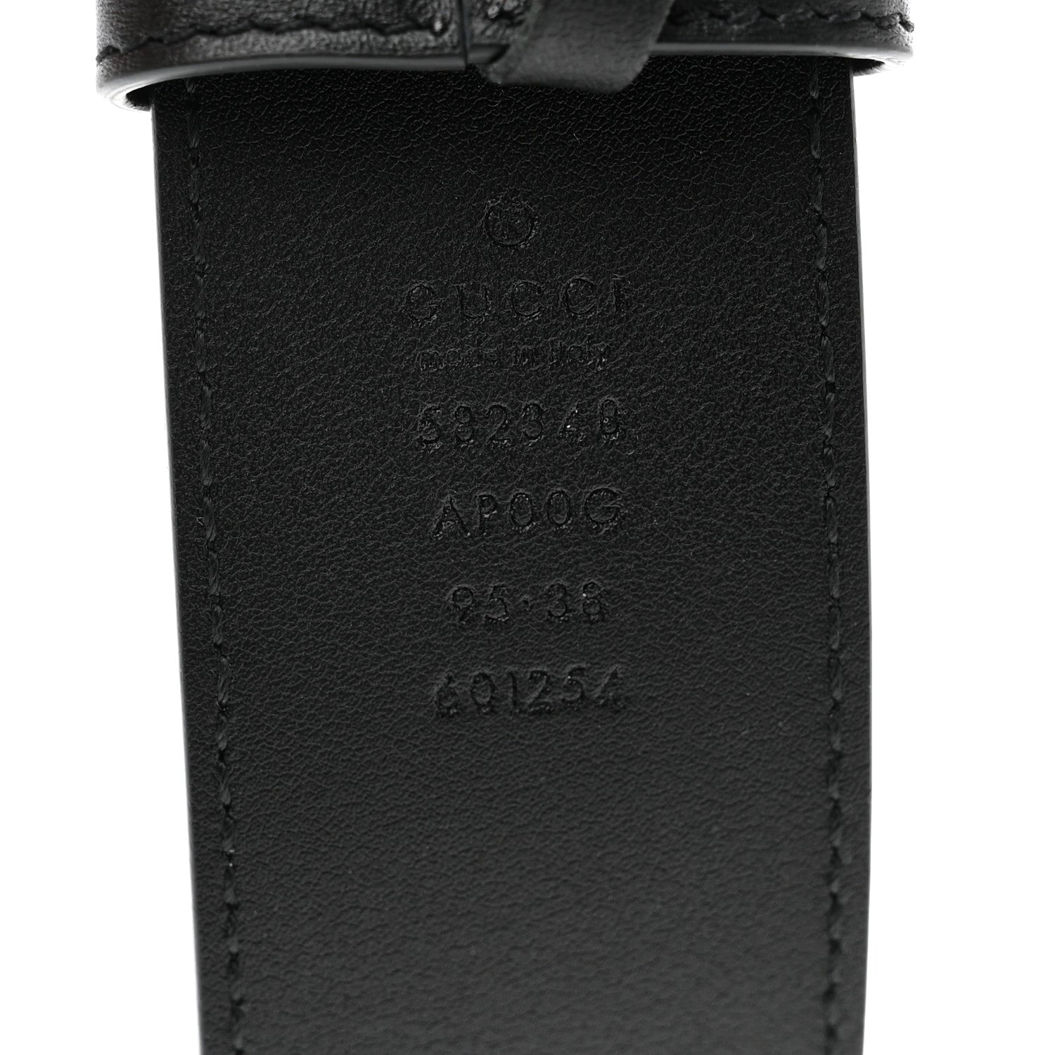 Gucci Moon Calfskin Scales Double G 40mm Belt 95 38 Black 3 of 5