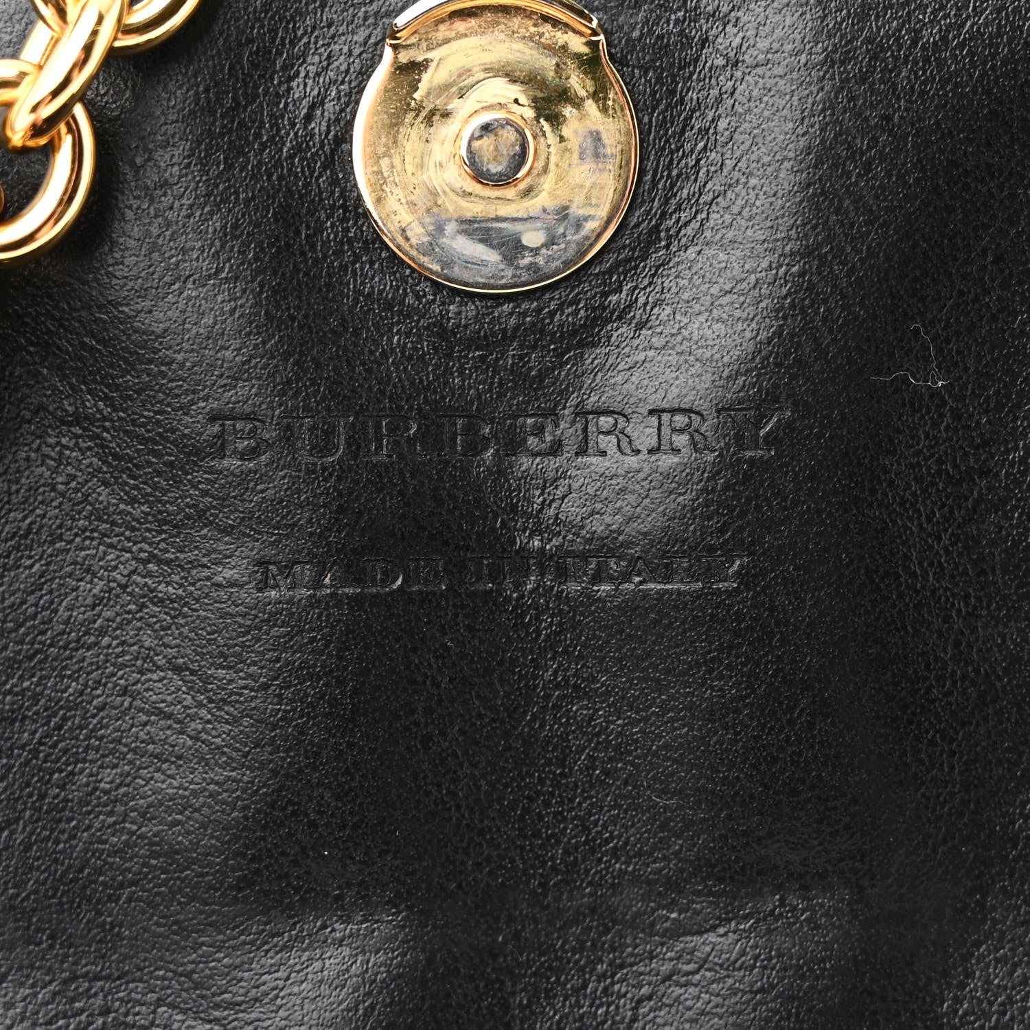 Burberry Calfskin House Check Henley Wallet On Chain Black 7 of 13
