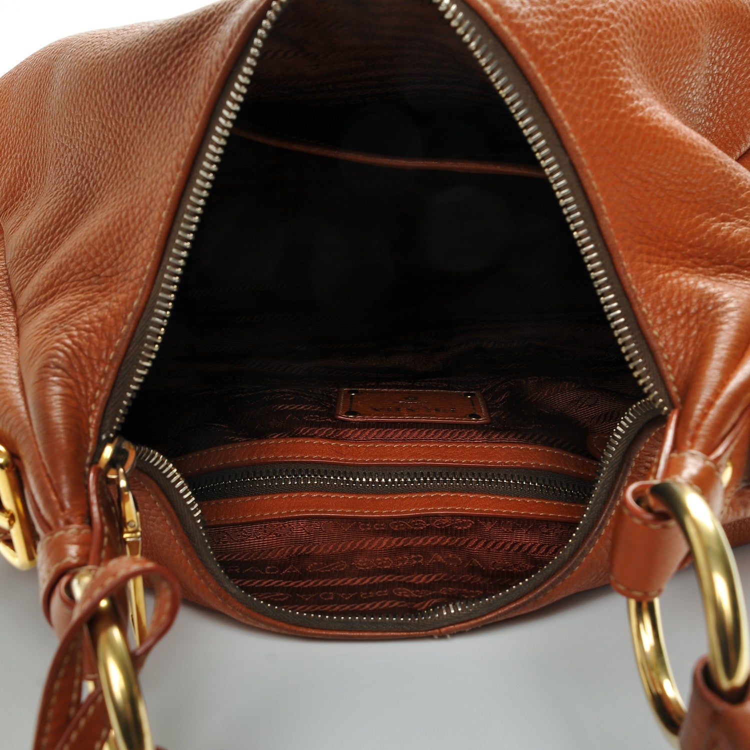 Prada Vitello Daino Hobo Papaya 5 of 7