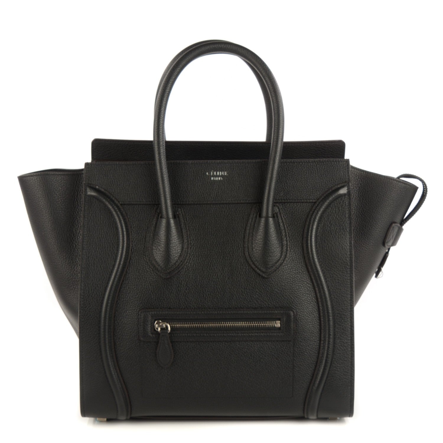 Celine Drummed Calfskin Mini Luggage Black 1 of 8