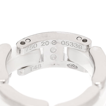 Chanel 18K White Gold Ceramic Small Ultra Ring 48 4.5 4 of 5