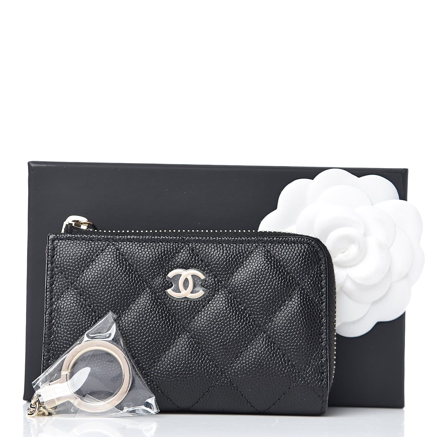 Chanel Caviar Quilted Key Holder Case Black 8 of 8