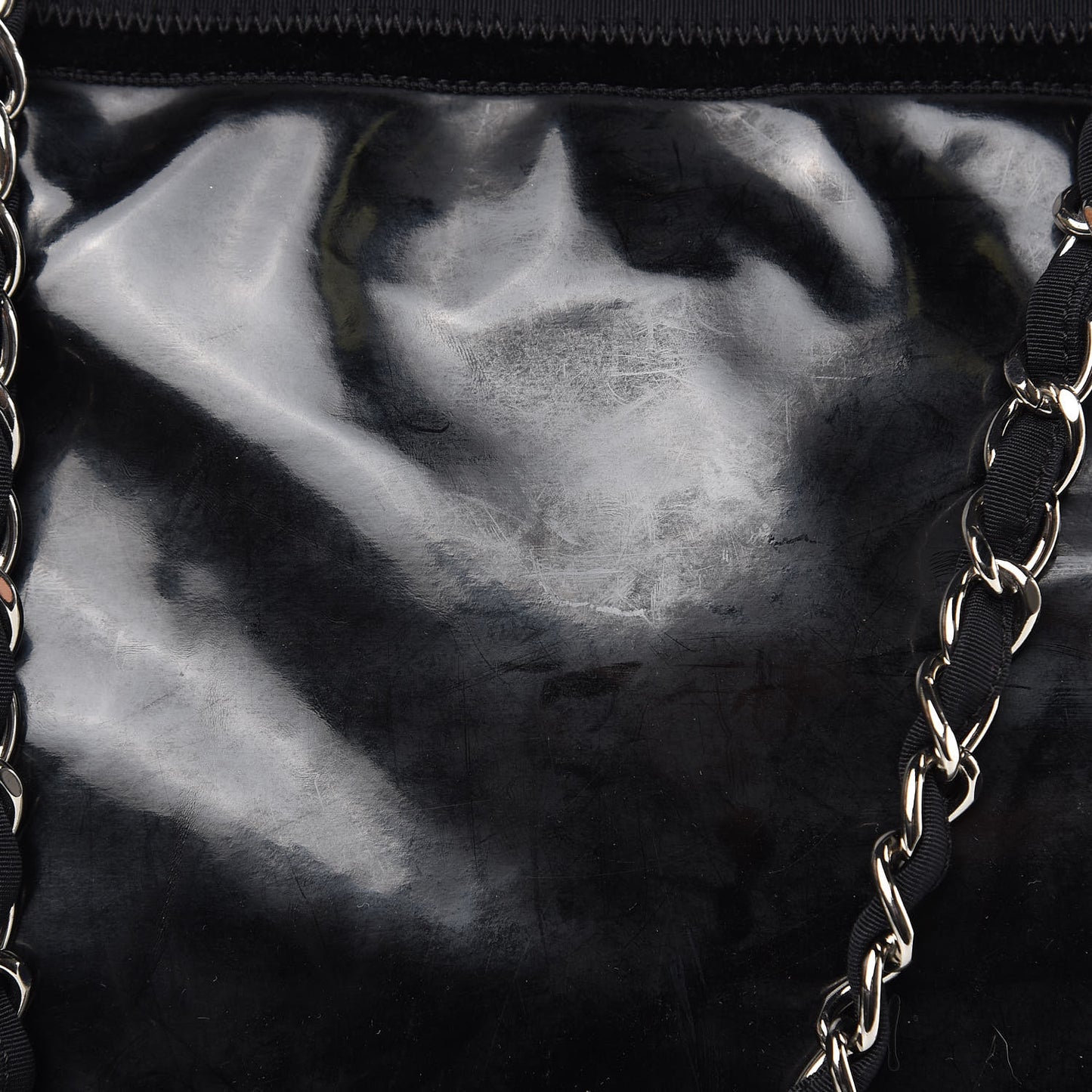 Vinyl Spirit Drawstring Tote Black