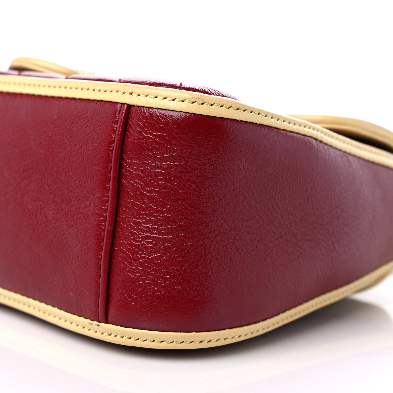 Gucci Azalea Calfskin Matelasse Diagonal Mini Torchon GG Marmont Top Handle Shoulder Bag Blue Agata New Cherry Red Butter 9 of 10
