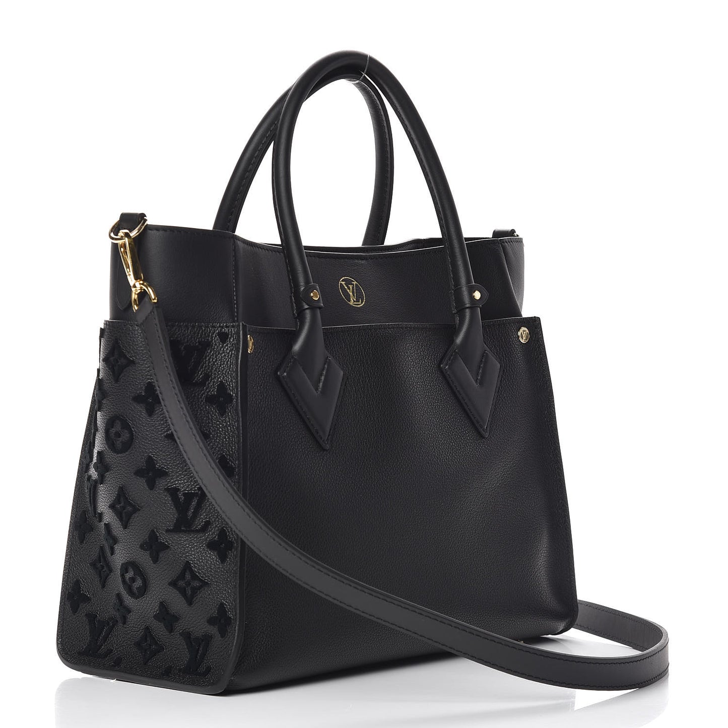 Calfskin Monogram Tufting On My Side Black