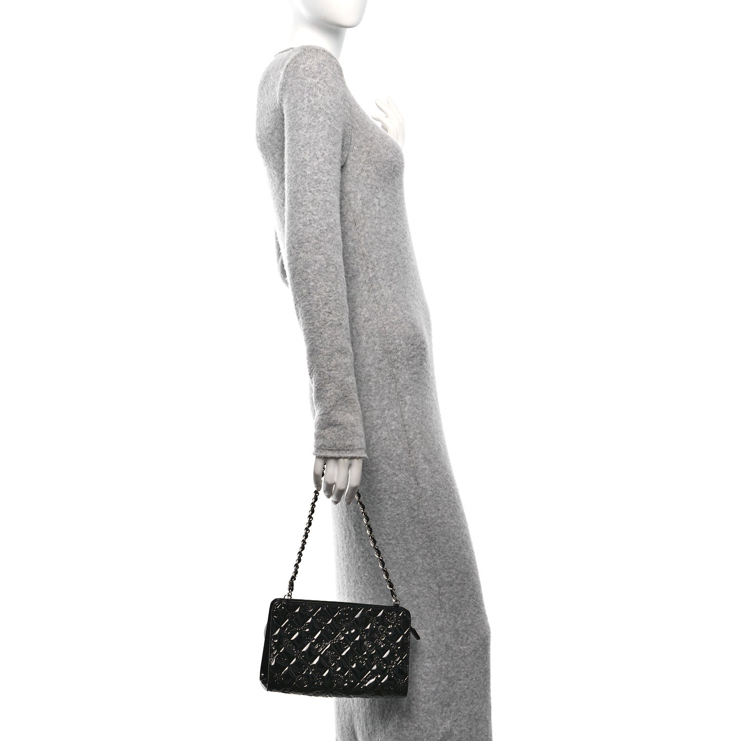 Chanel Patent Calfskin Lucky Symbols Pochette Black 3 of 11