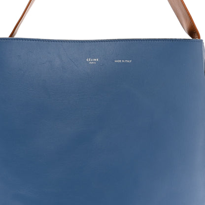 Celine Shiny Smooth Calfskin Small Twisted Cabas Washed Blue Black 9 of 16