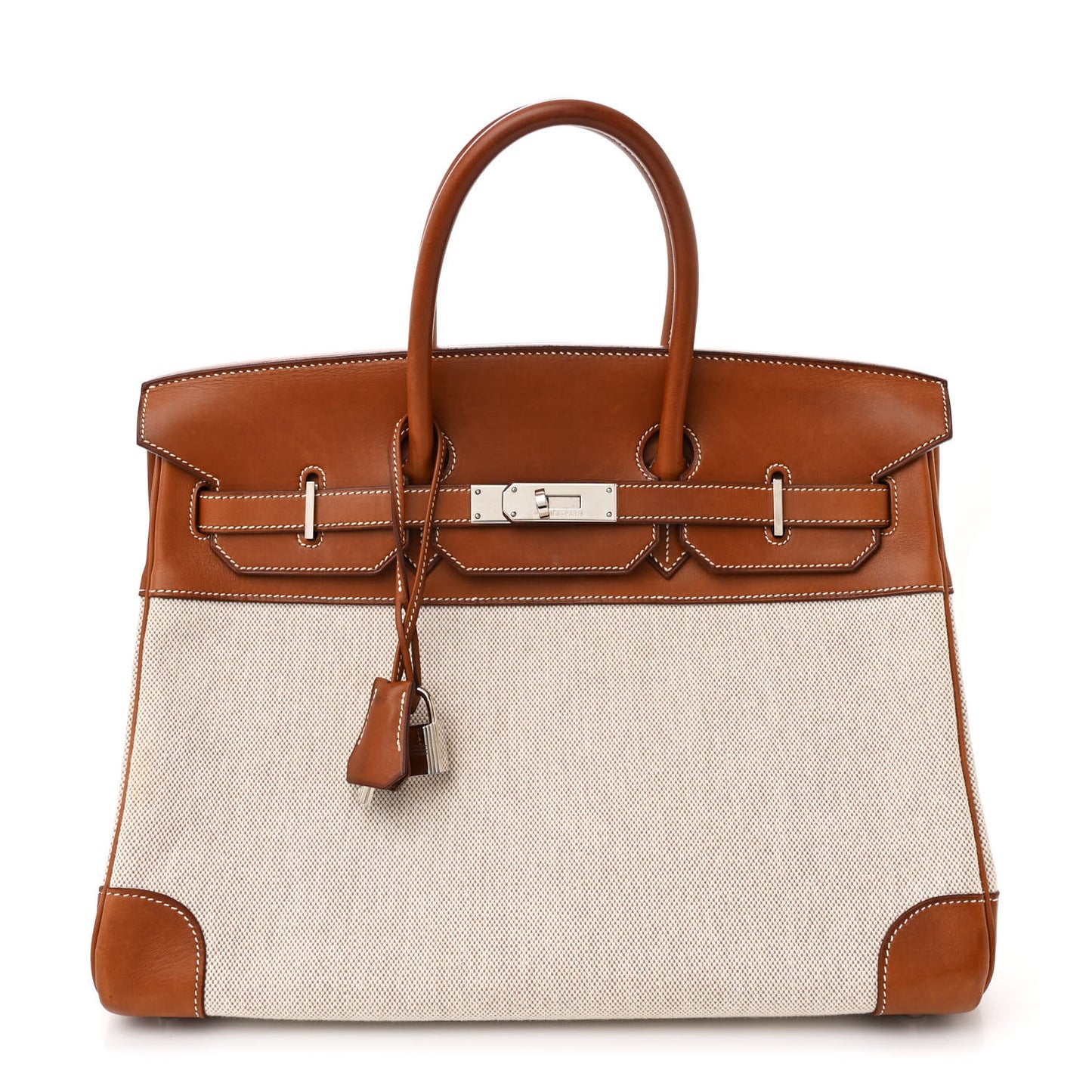 Toile Barenia Birkin 35 Fauve