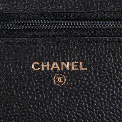Chanel Caviar Quilted Boy Wallet On Chain WOC Black 6 of 8