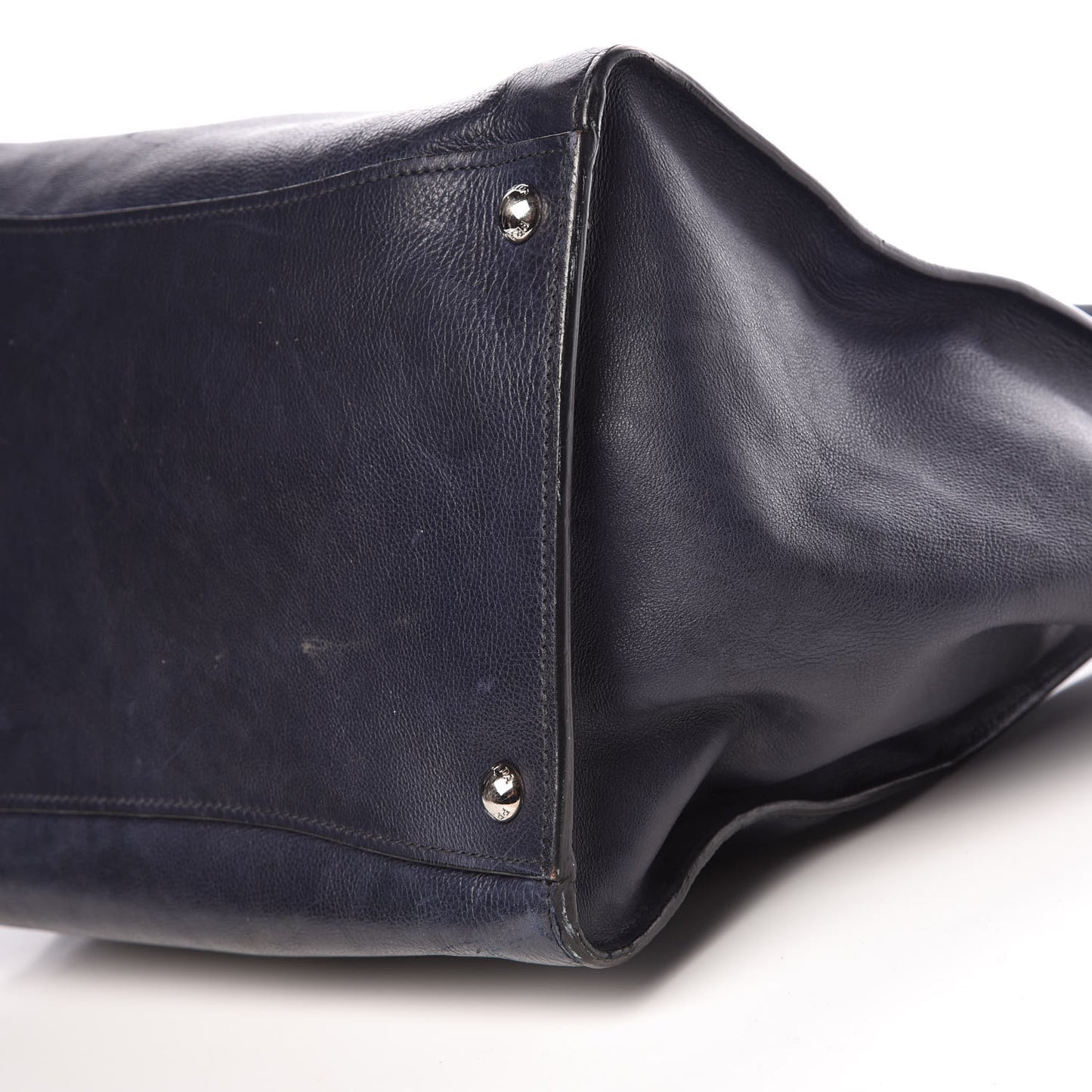 Glace Calfskin Twin Pocket Tote Baltico