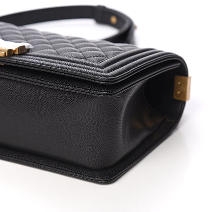Chanel Caviar Quilted Medium Boy Flap Black 8 of 10