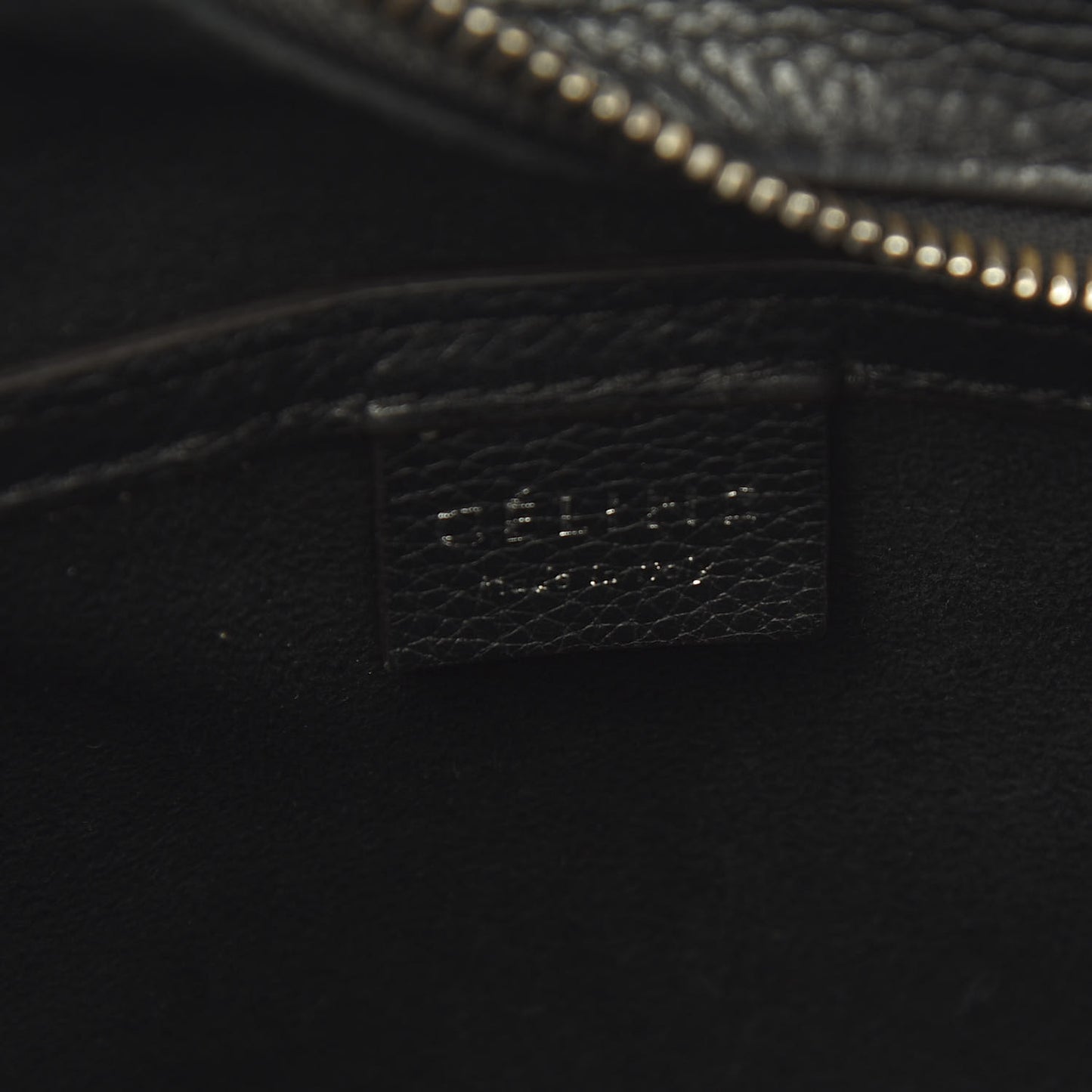 Drummed Calfskin Nano Luggage Black
