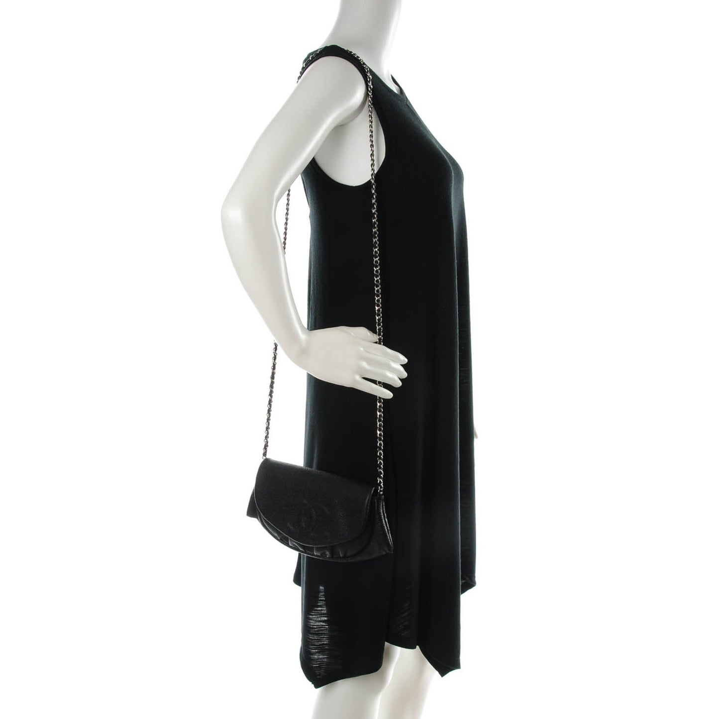 Caviar Half Moon Wallet On Chain WOC Black
