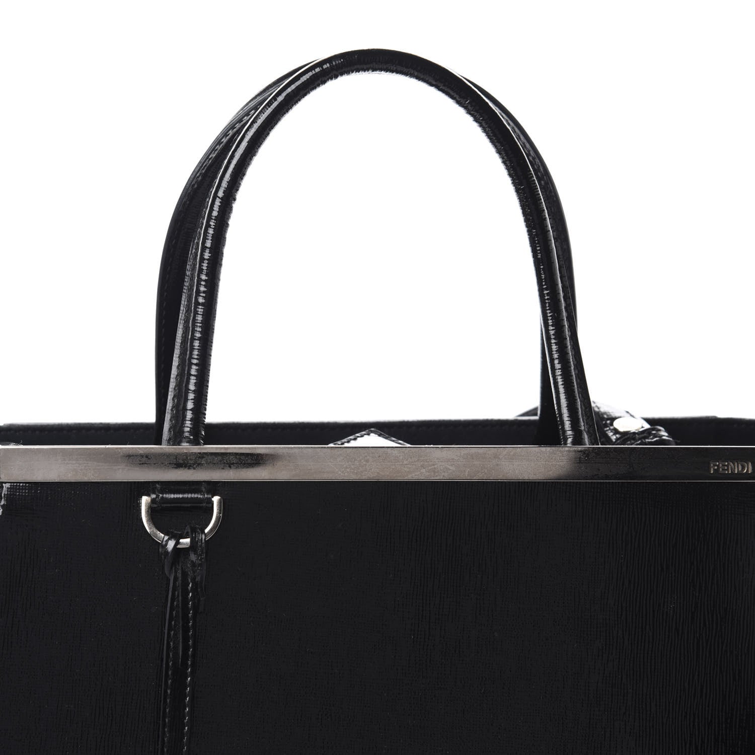 Fendi Patent Vitello Elite Regular 2Jours Tote Black 12 of 12